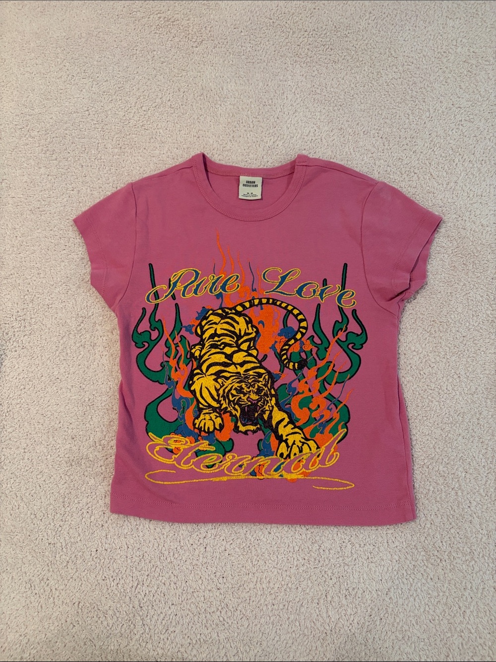 Urban Outfitters Pink Graphic Tiger Tee - Pure Love
